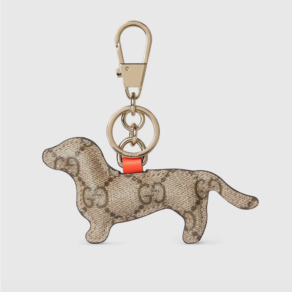 Gucci Tan and Pink Dog Keychain - Picture 3 of 4